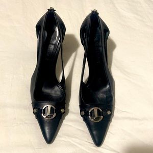 Judith Leiber black heels